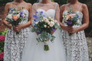 Bridesmaid and their beautiful bouquets
