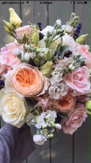 Bridal Bouquet of oranges and Pinks