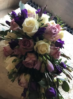 Loving the Bridal Bouquet of stunning pinks and purples