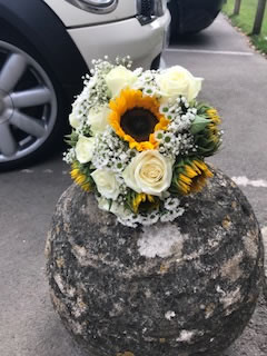 Sunflowers are the thing for a modern Bristol wedding